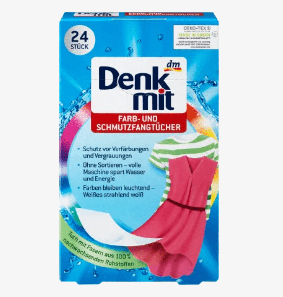 Giấy giặt chống phai và loang màu quần áo Denkmit