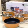 Bộ nồi 5 món mầu cam AN-05SMC