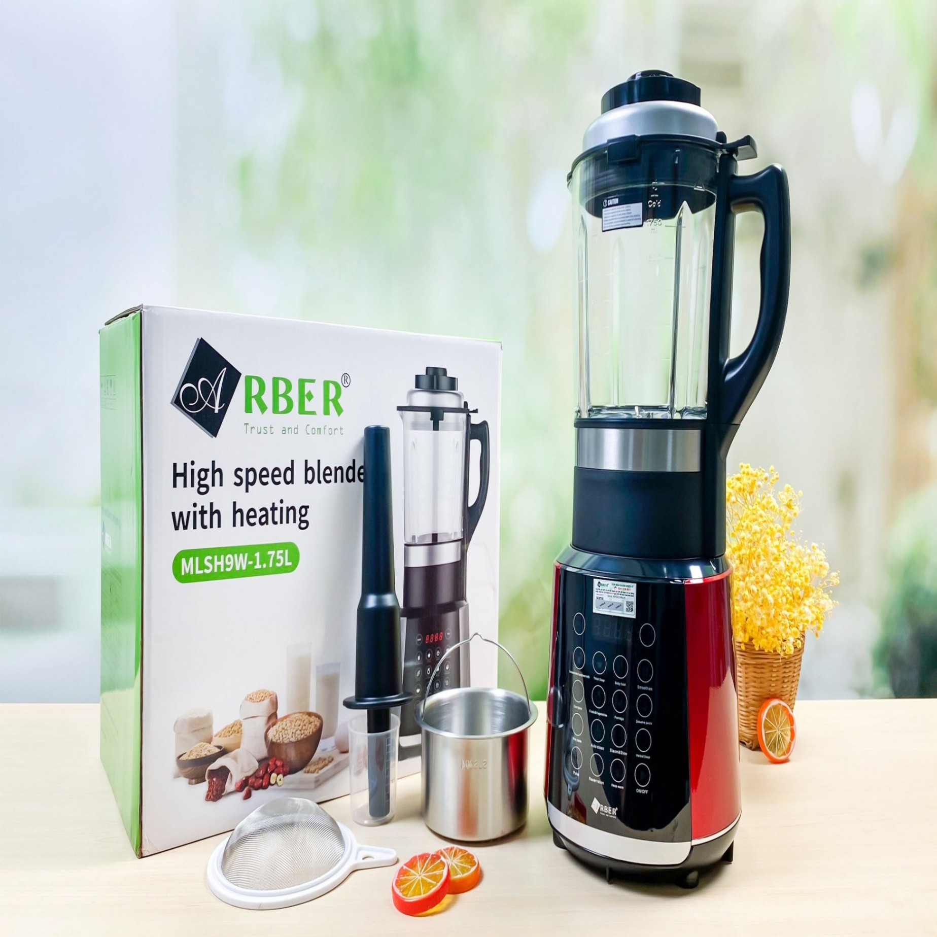 Máy xay sữa hạt Arber MLSH9W 1,75L