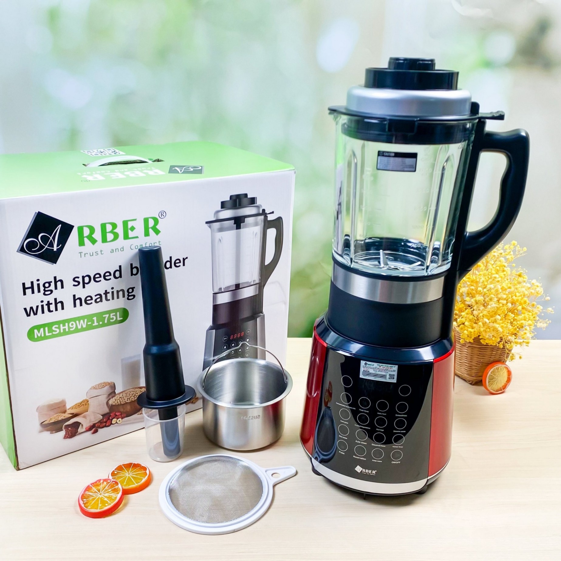 Máy xay sữa hạt Arber MLSH9W 1,75L