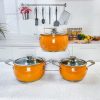 Bộ nồi 5 món mầu cam AN-06SMC