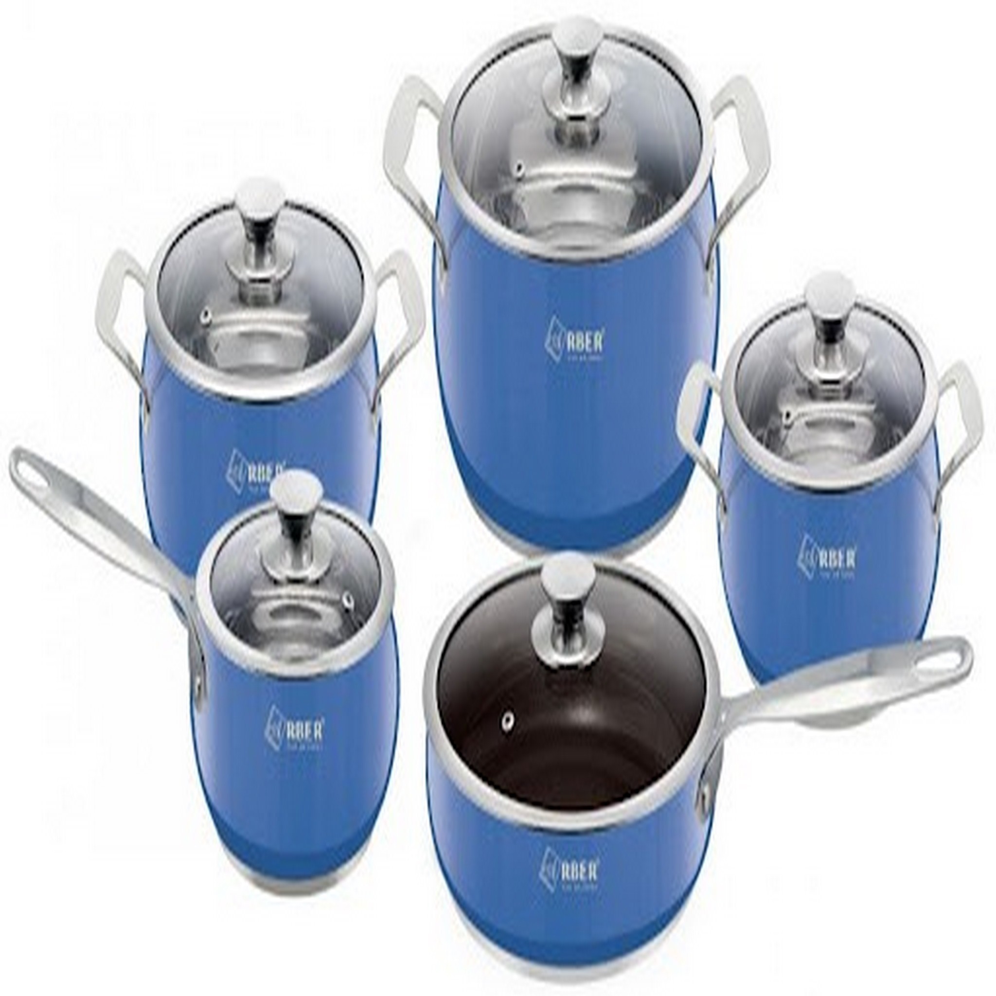 AN06SMNB Bộ nồi inox 5 món sơn màu