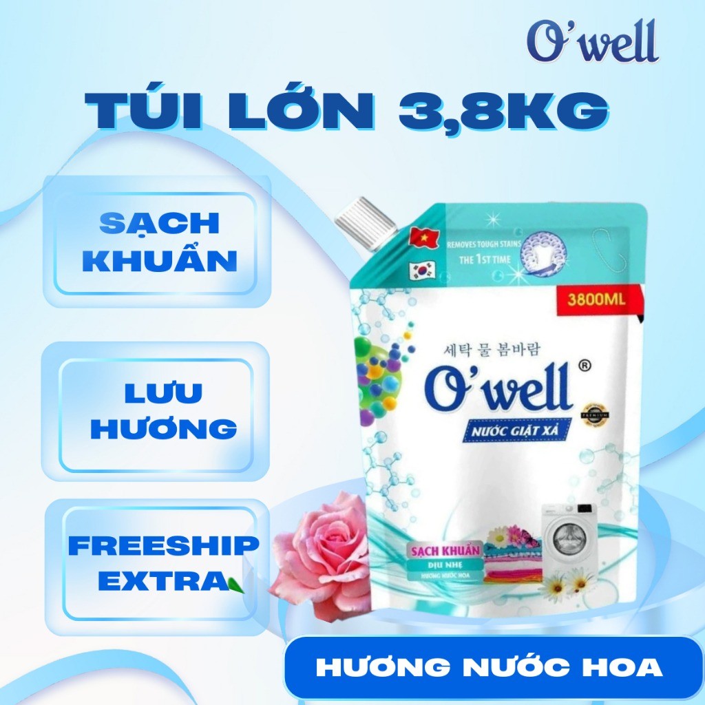 Nước giặt xả Owell dạng túi Hương Nước Hoa