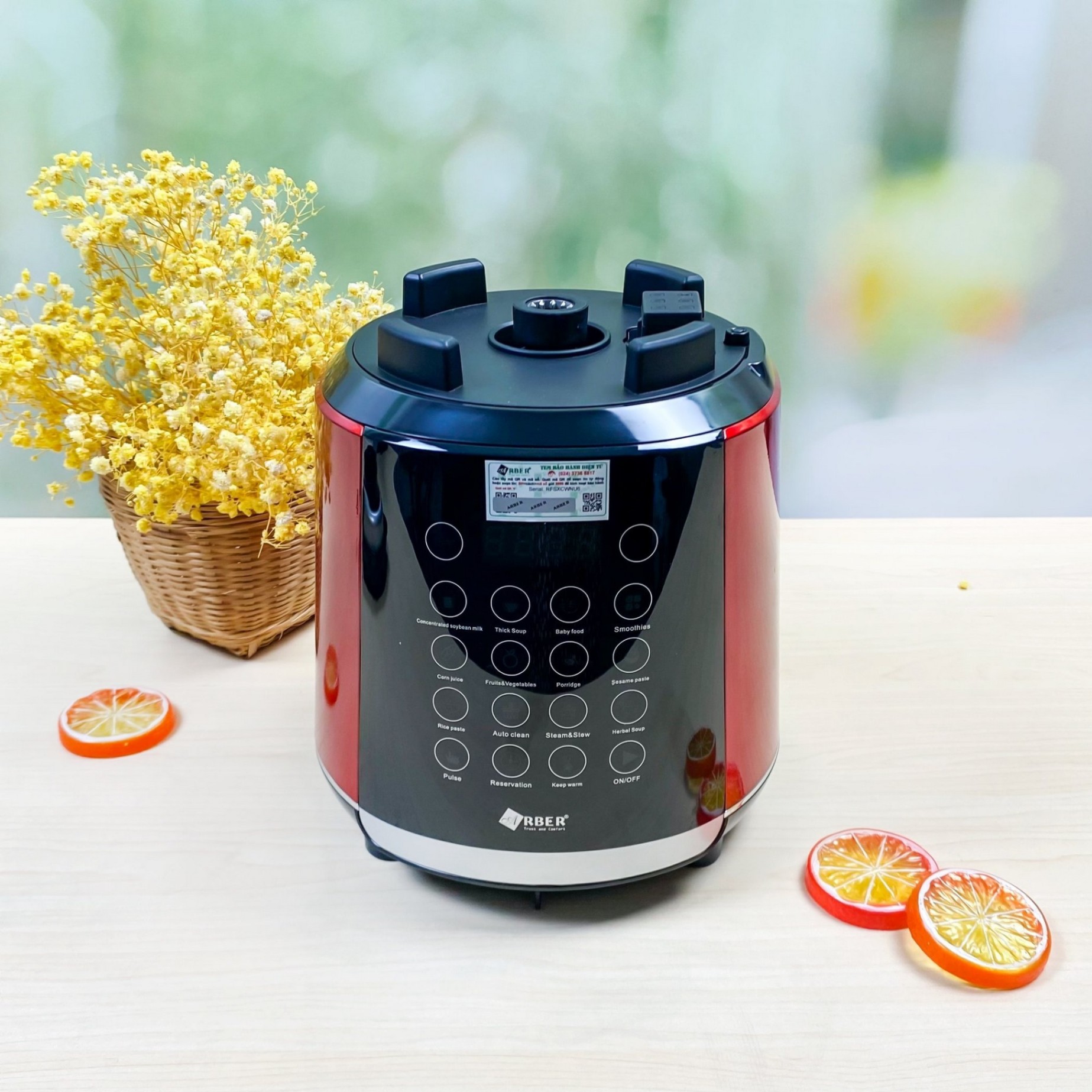 Máy xay sữa hạt Arber MLSH9W 1,75L