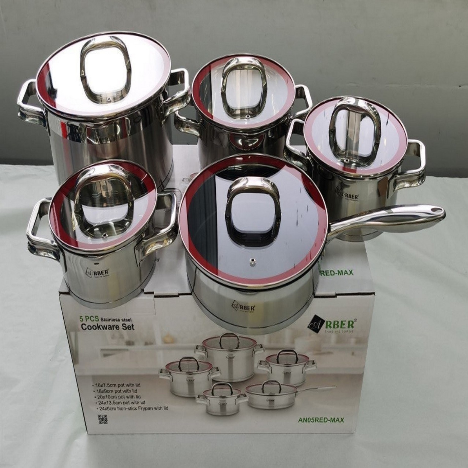 Bộ nồi 5 món AN05 RED-MAX