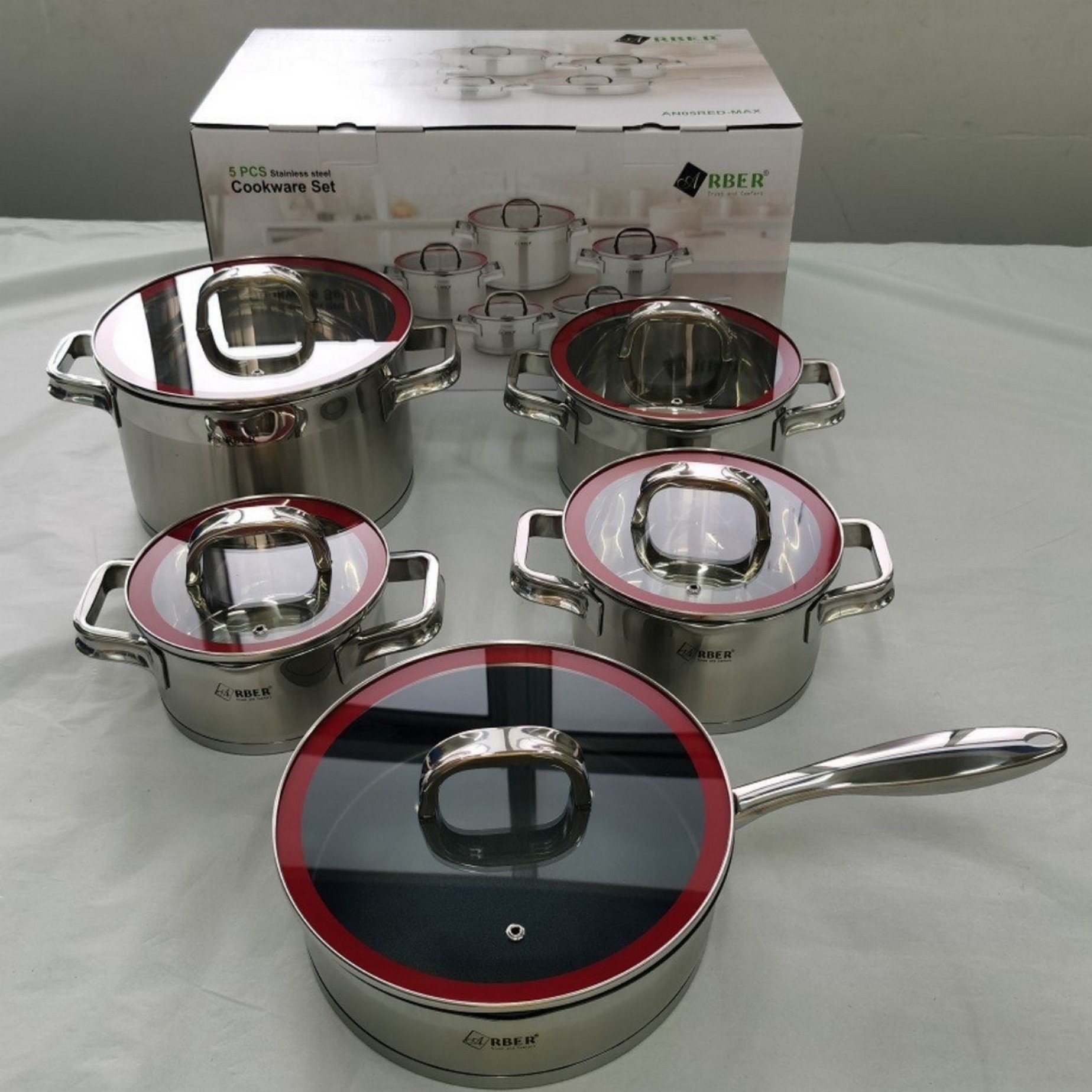 Bộ nồi 5 món AN05 RED-MAX