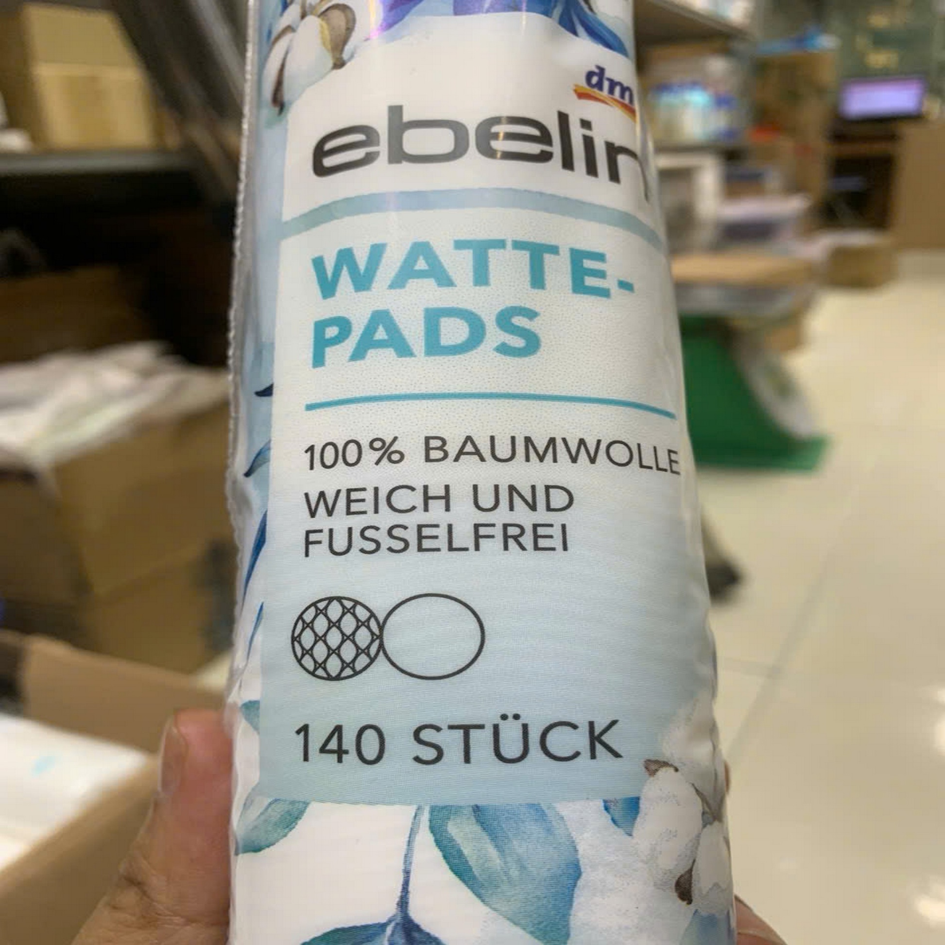 Bông tẩy trang Ebelin 140 miếng hiệu Ebelin