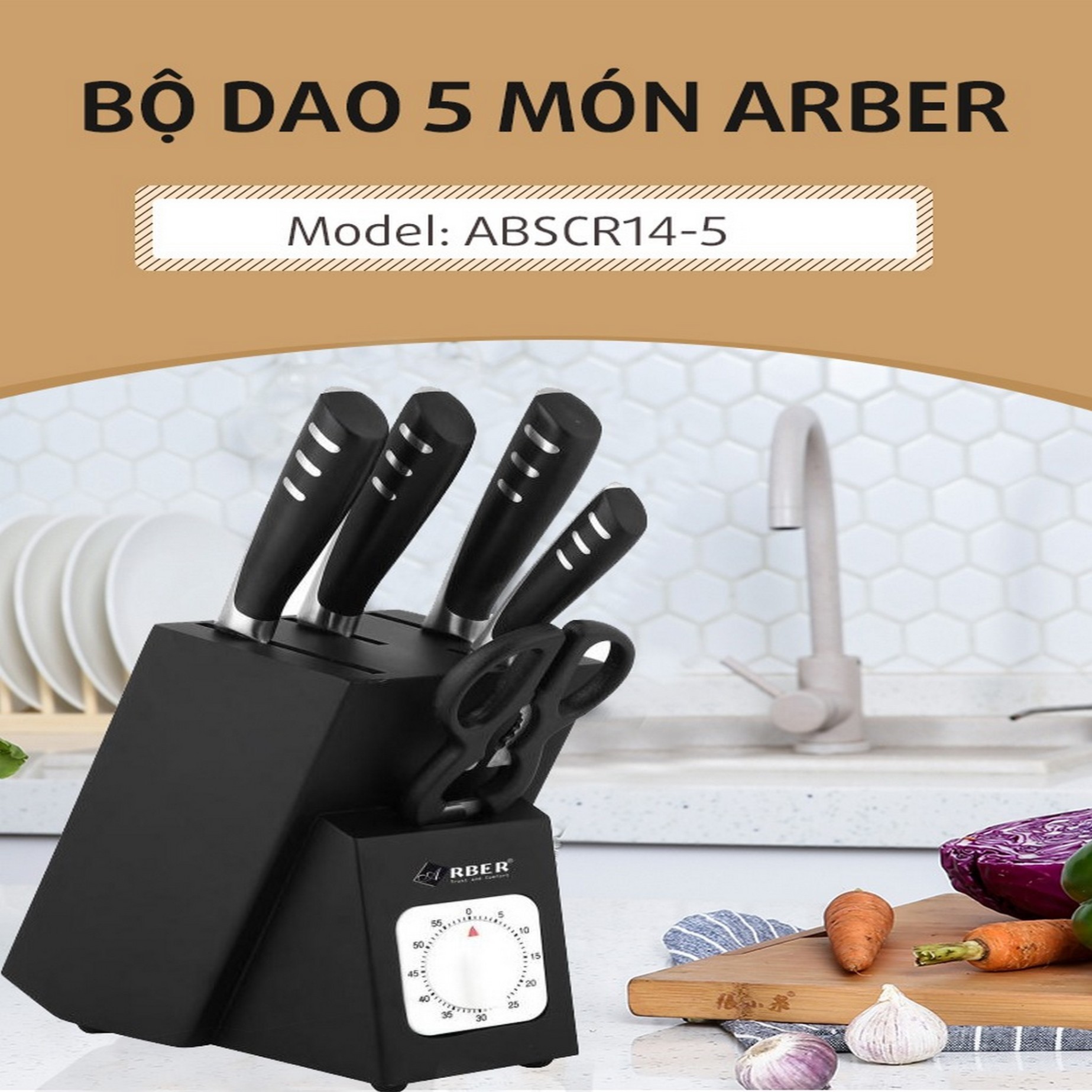 ABSCR14-5 Bộ dao 5 món