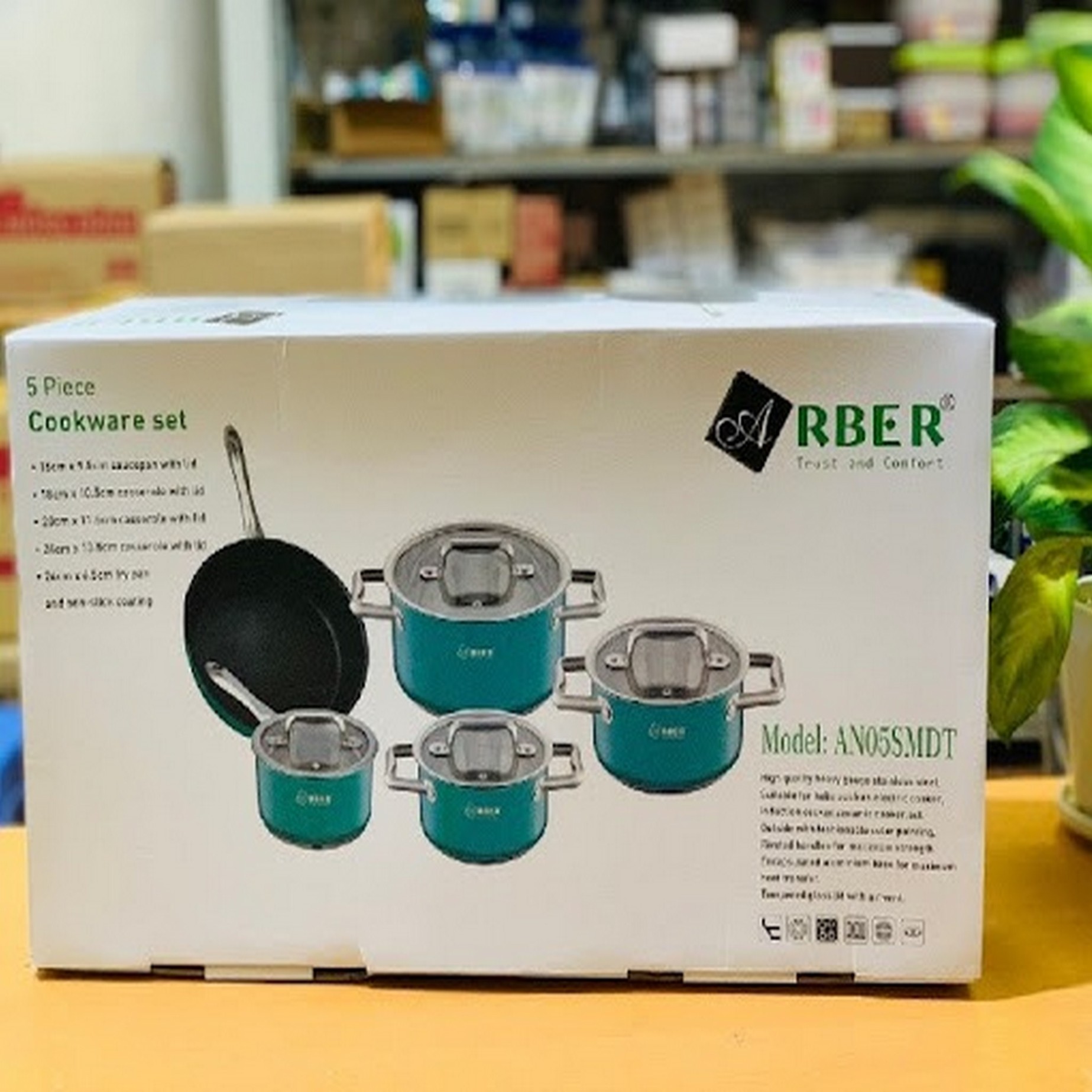 AN05SMDT Bộ nồi inox 5 món sơn màu