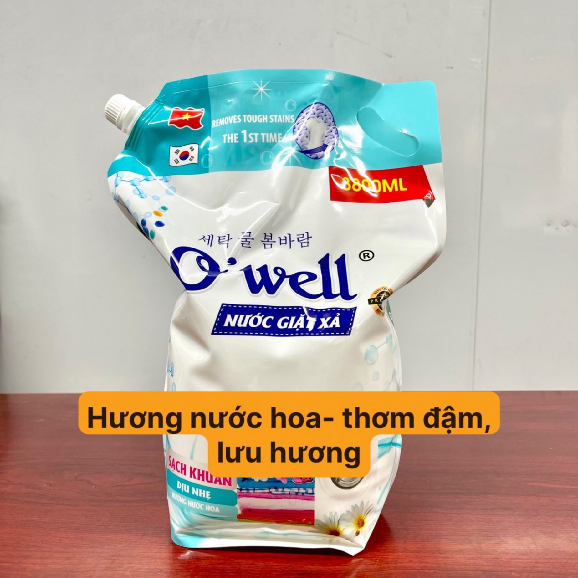 Nước giặt xả Owell dạng túi Hương Nước Hoa