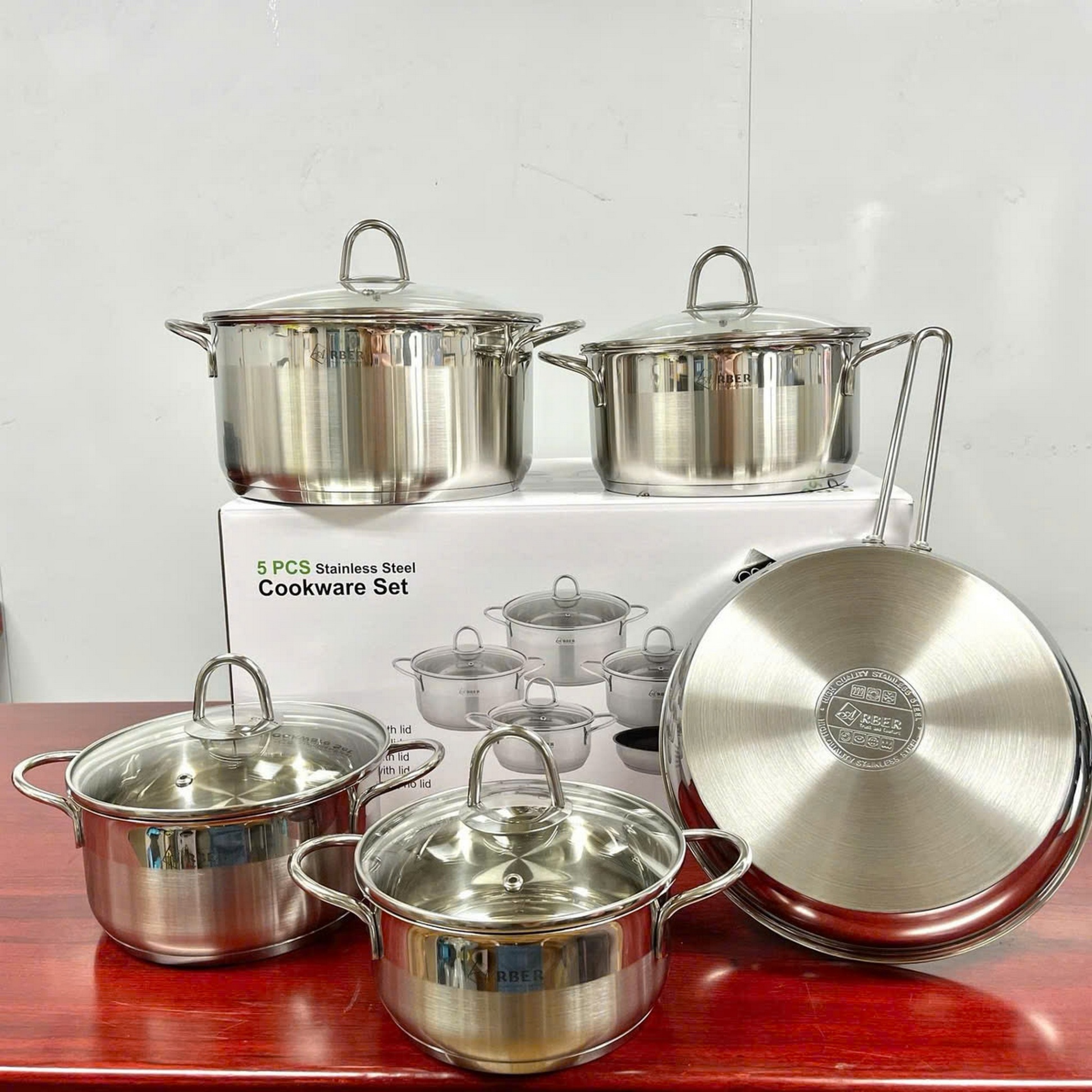 Bộ nồi inox Arber 5 món SALMON