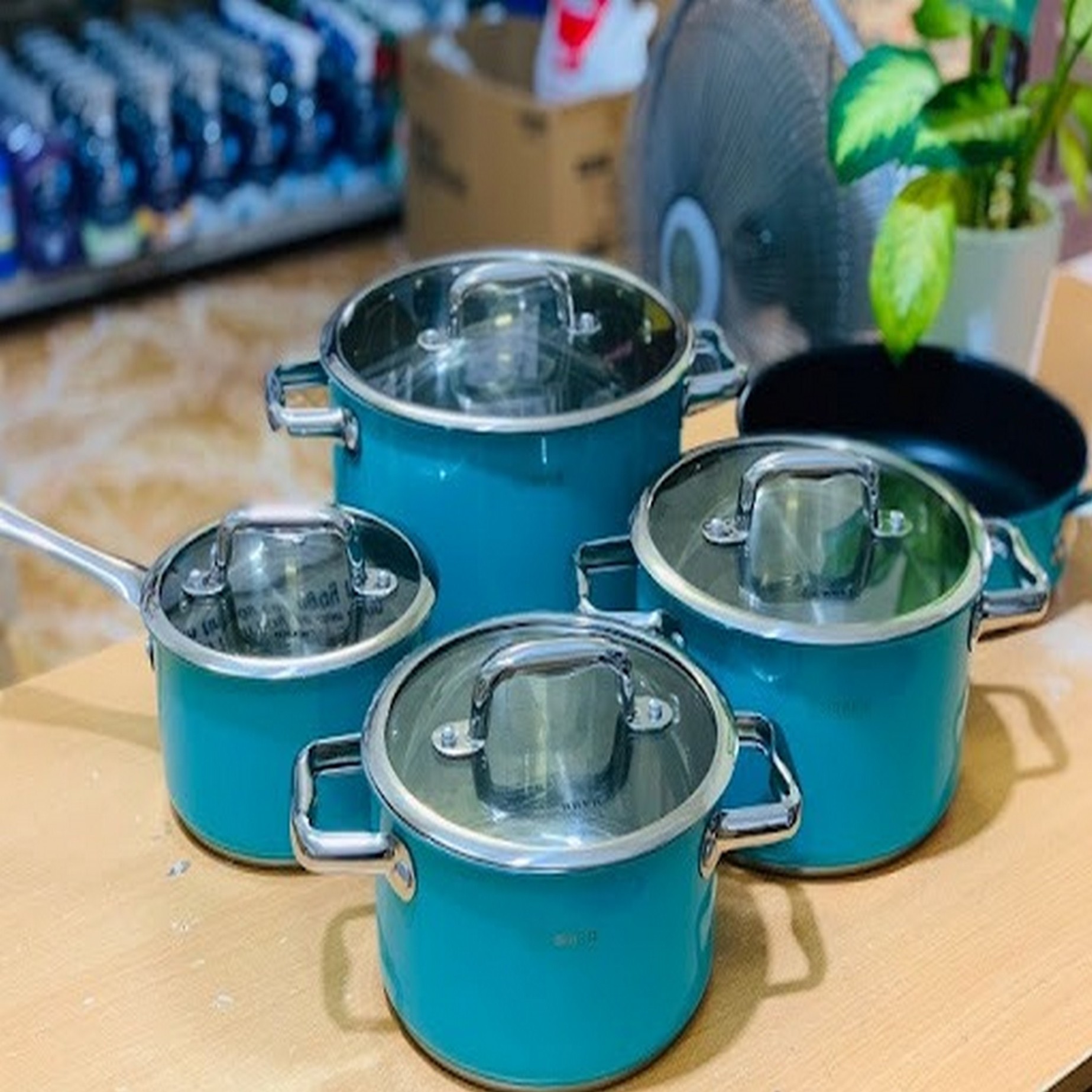 AN05SMDT Bộ nồi inox 5 món sơn màu