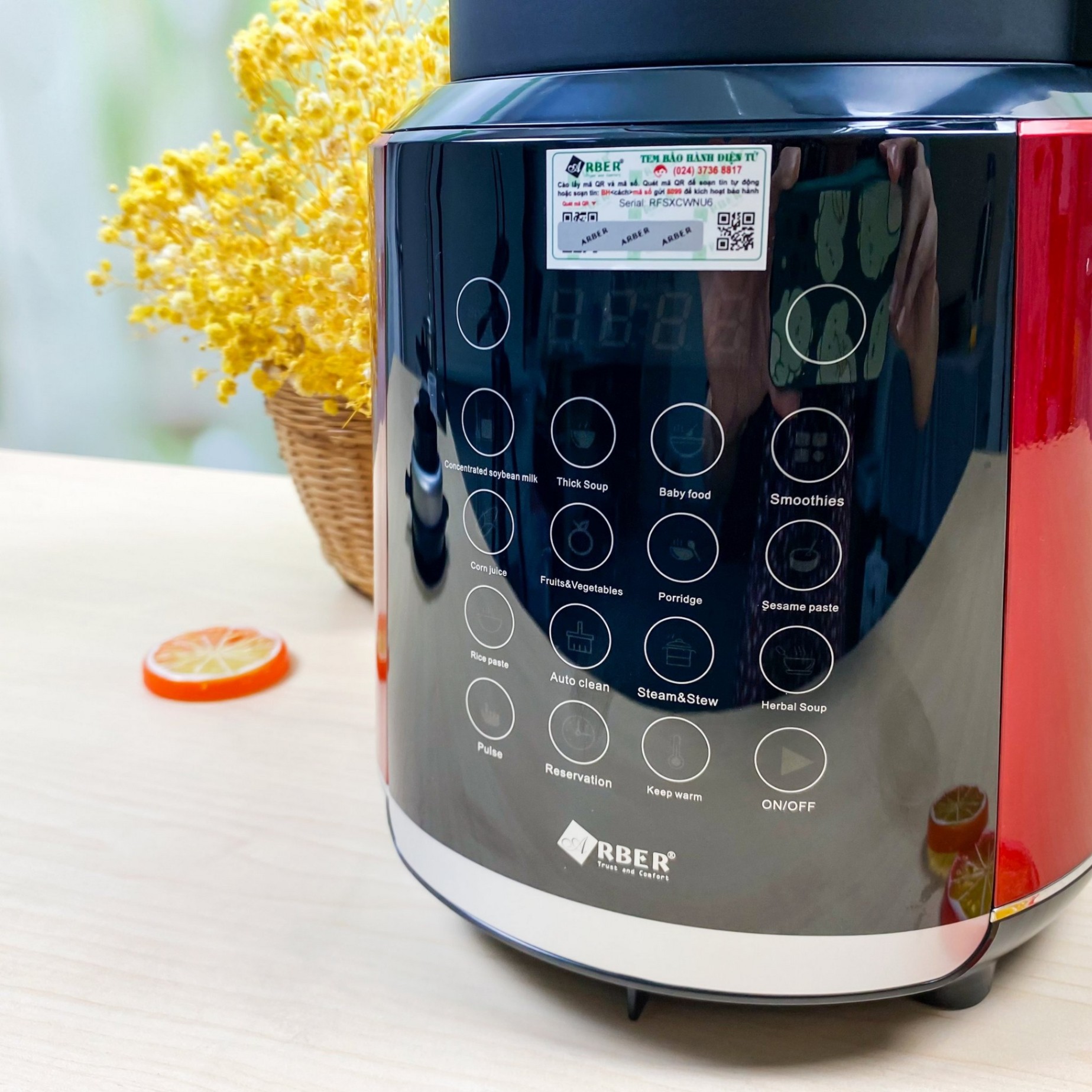 Máy xay sữa hạt Arber MLSH9W 1,75L