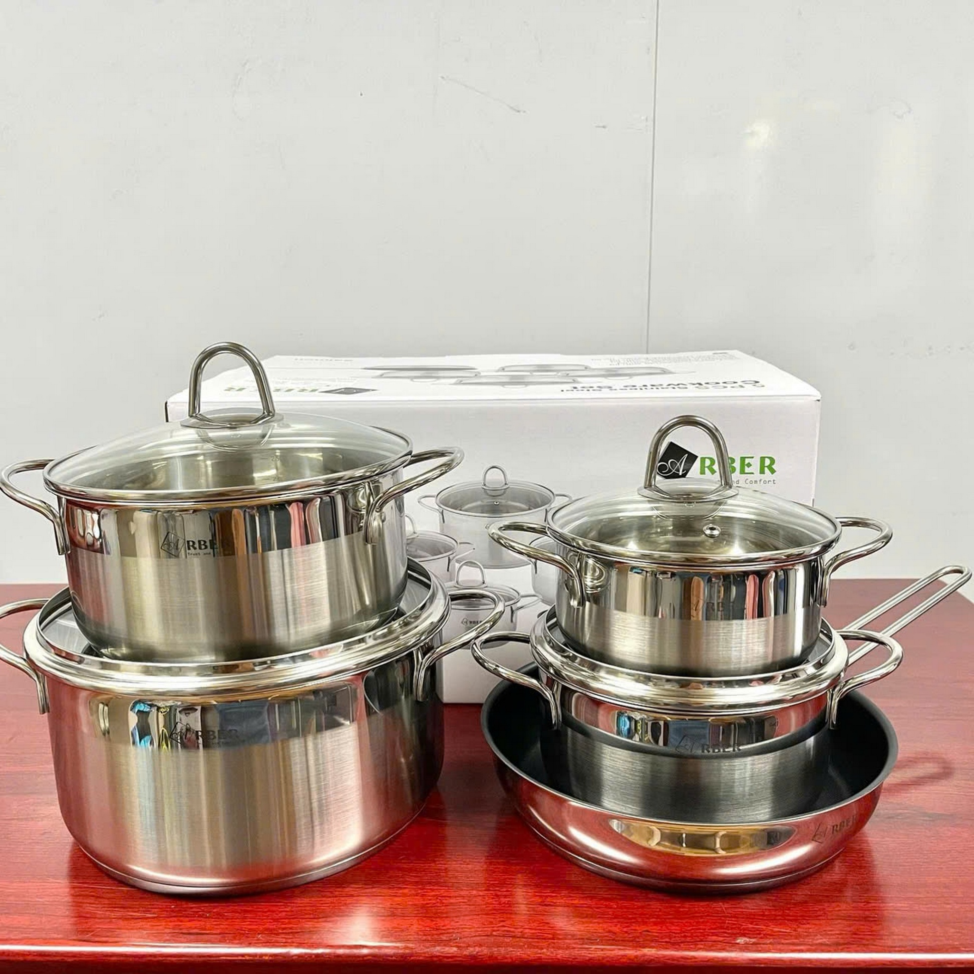 Bộ nồi inox Arber 5 món SALMON
