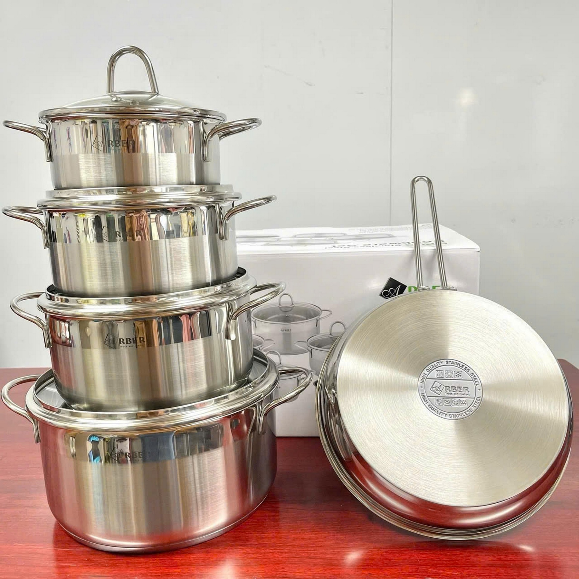 Bộ nồi inox Arber 5 món SALMON