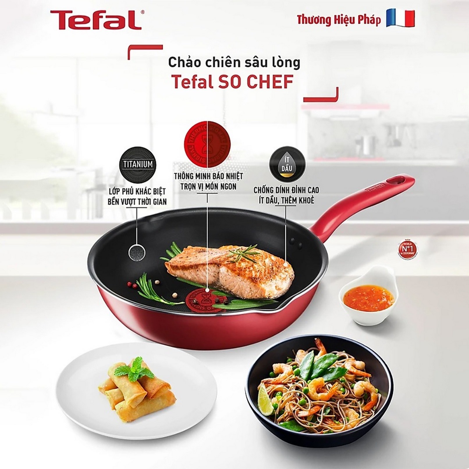 Chảo chiên sâu lòng Tefal So Chef 28cm