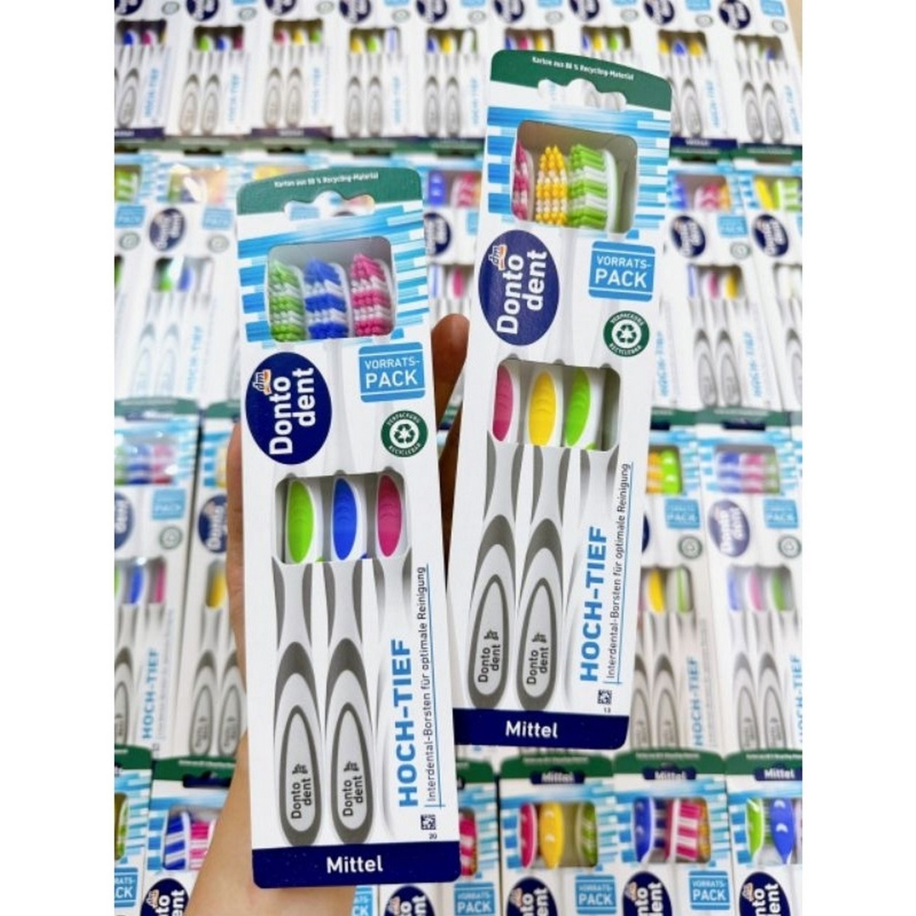 Bàn chải Dontodent người lớn - set 3 chiếc 1367