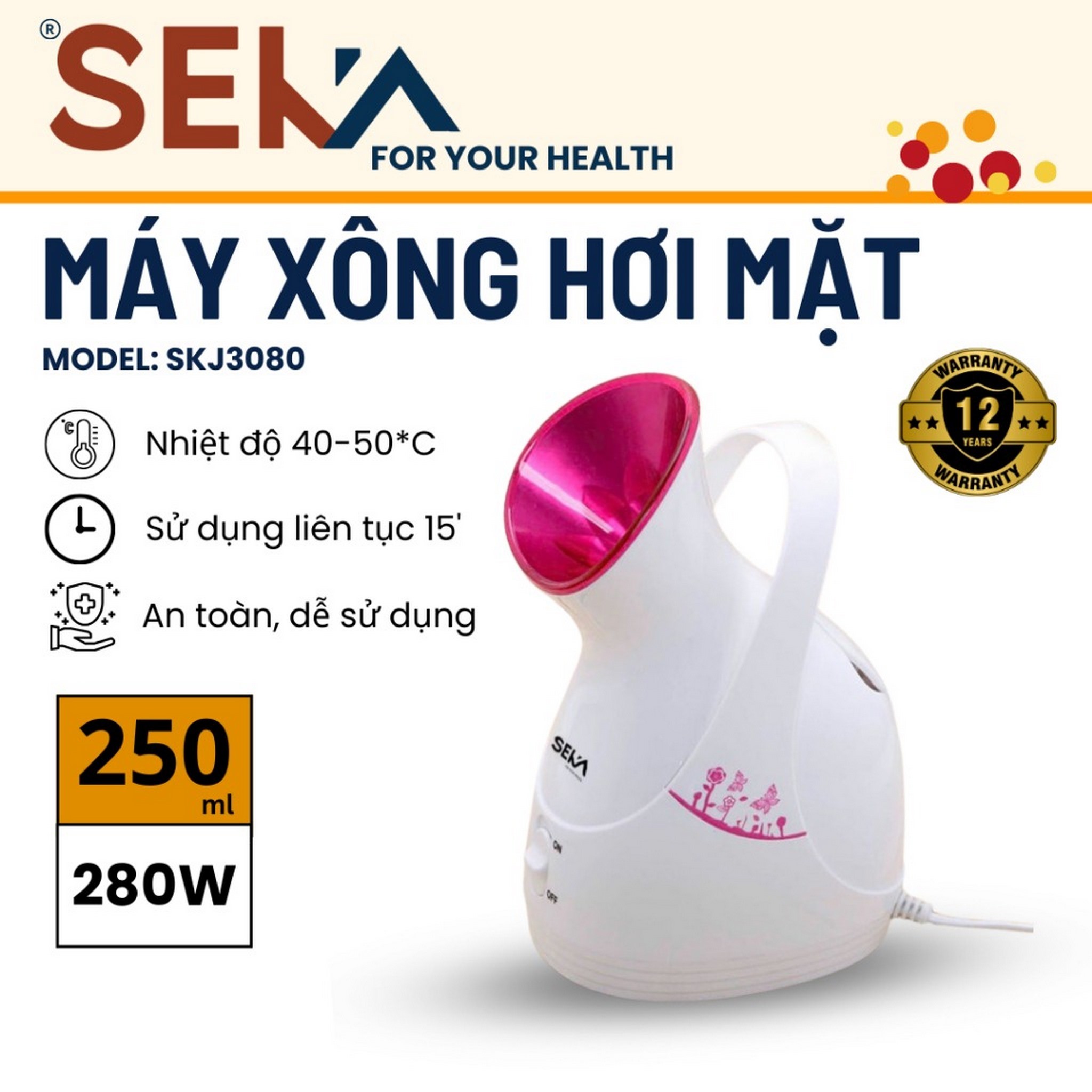Máy xông mặt Seka SKJ3080