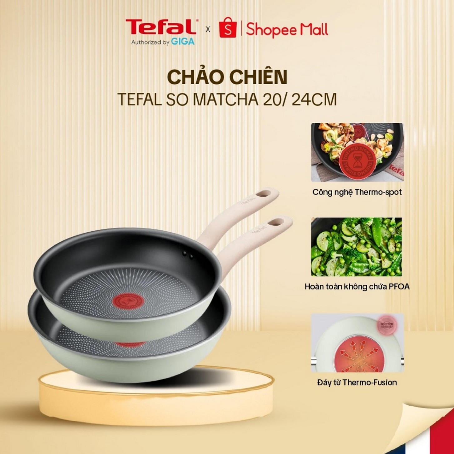 Chảo chiên Tefal so matcha 20cm