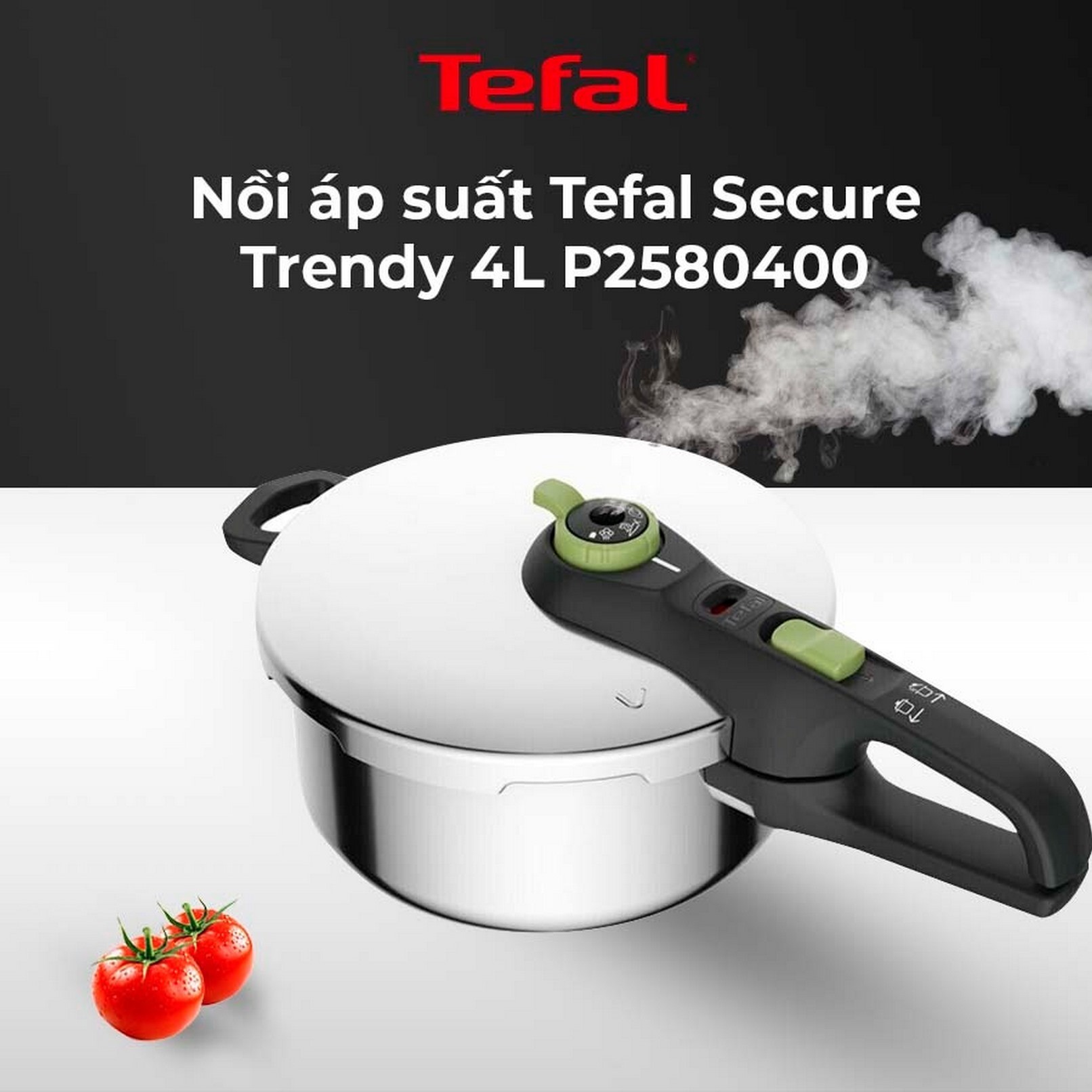 Nồi áp suất Inox cao cấp Tefal Secure Trendy, 4L
