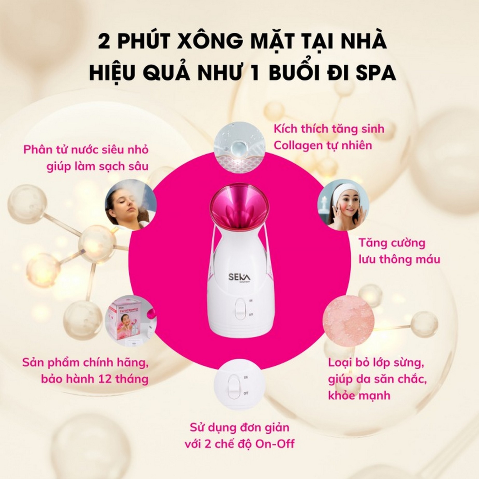 Máy xông mặt Seka SKJ3080