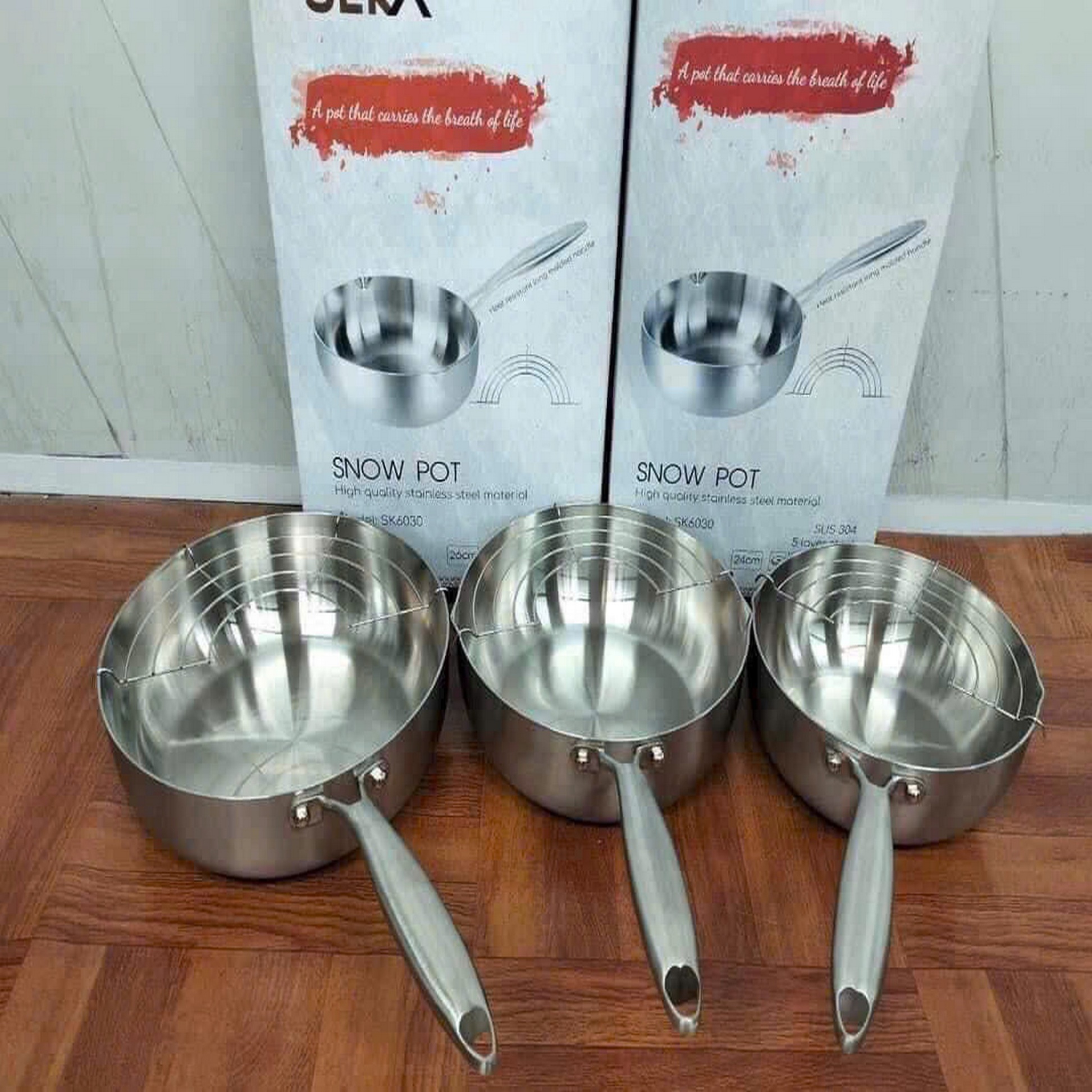 Chảo tuyết inox đúc nguyên khối SEKA size 26