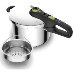 Nồi áp suất Inox cao cấp Tefal Secure Trendy có khay hấp, 6L