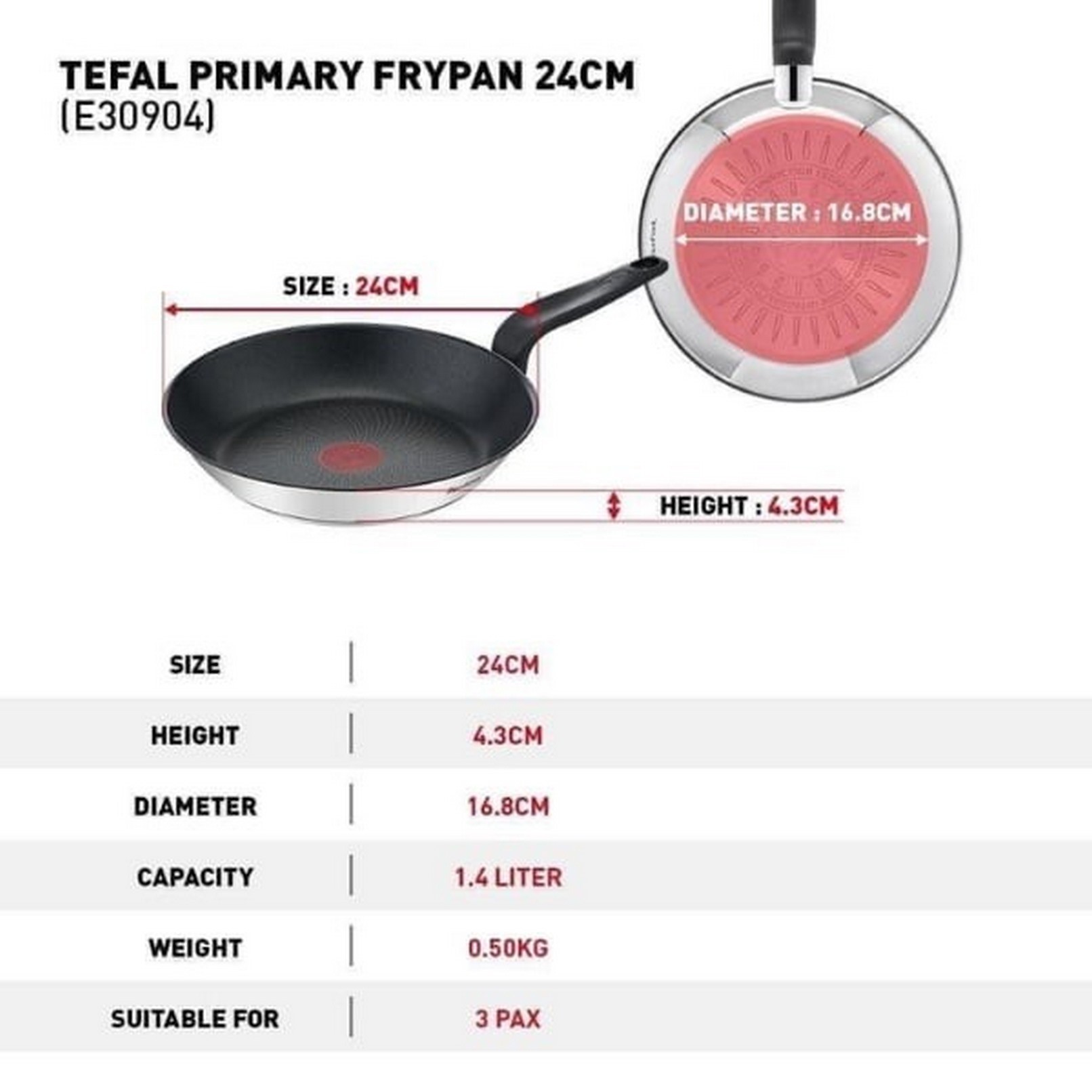 Chảo chiên Tefal Primary 24cm