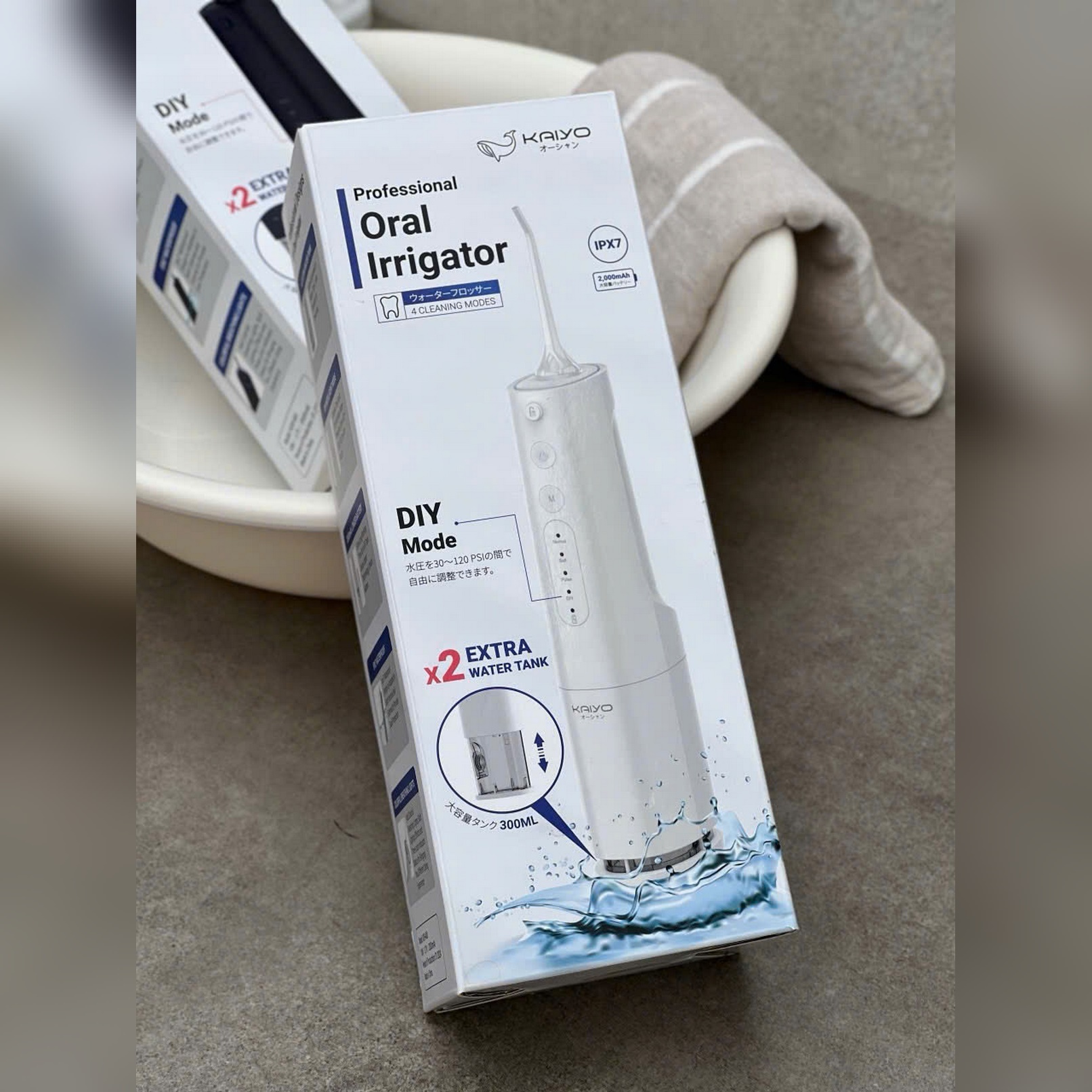 Máy tăm nước Extra Water tank4 chế độ kaiyo màu trắng