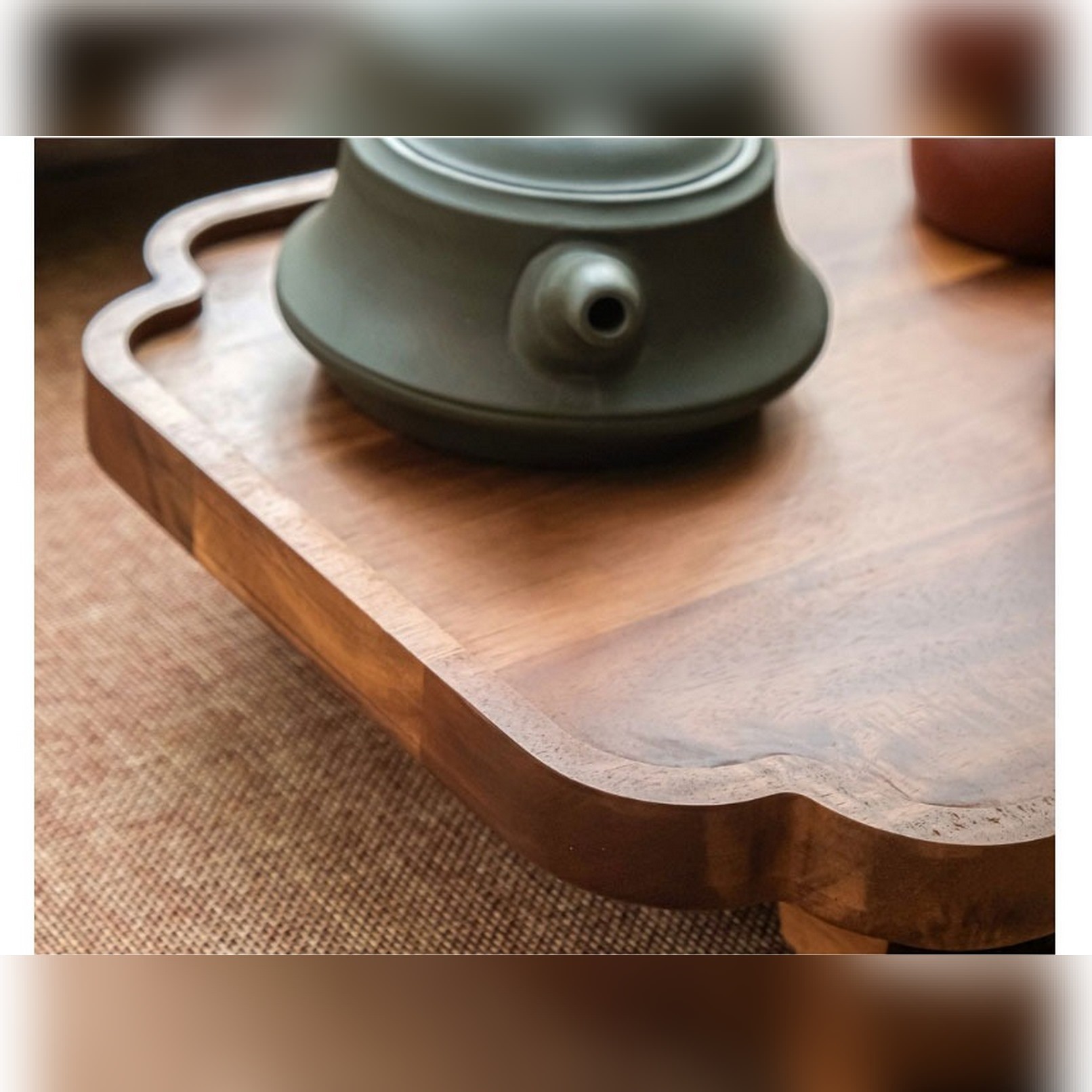 Khay trà bằng gỗ Kaiyo hình chữ nhật, kích thước 25*40cm