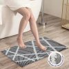 Thảm microfiber siêu thấm có chống trượt Kaiyo 50*70cm màu ghi