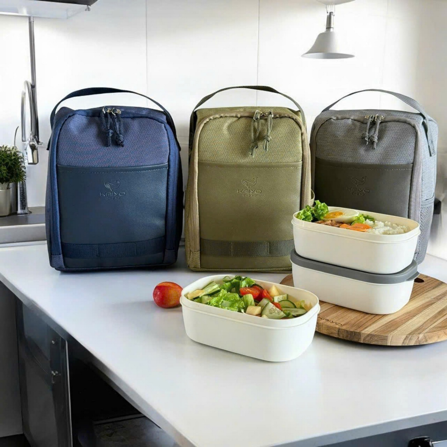 Túi giữ nhiệt Kaiyo, màu ghi