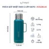 Phích giữ nhiệt 2 lớp inox Kaiyo màu xanh đậm, dung tích 2,2L