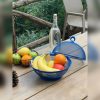 Rổ quả táo Kaiyo có nắp đậy, màu xanh