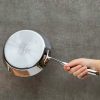 Chảo inox chống dính hoa văn nổi Tri-Ply đáy liền Kaiyo, size 26cm