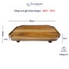Khay trà bằng gỗ Kaiyo hình chữ nhật, kích thước 25*40cm