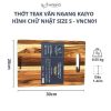 Thớt thái gỗ teak vân ngang hình chữ nhật size S