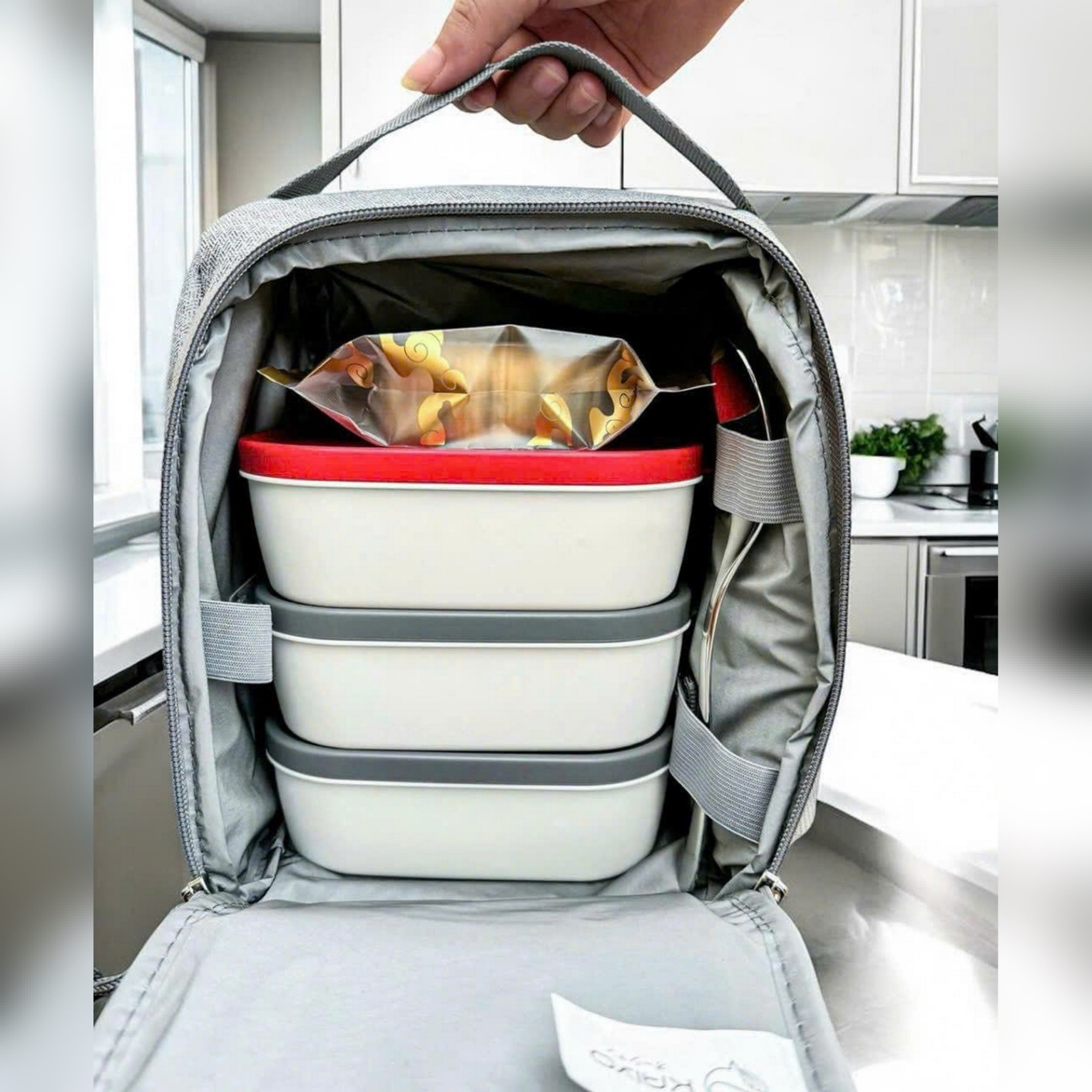 Túi giữ nhiệt Kaiyo, màu ghi