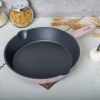 Chảo gang Oceno có vòi rót màu hồng 16cm