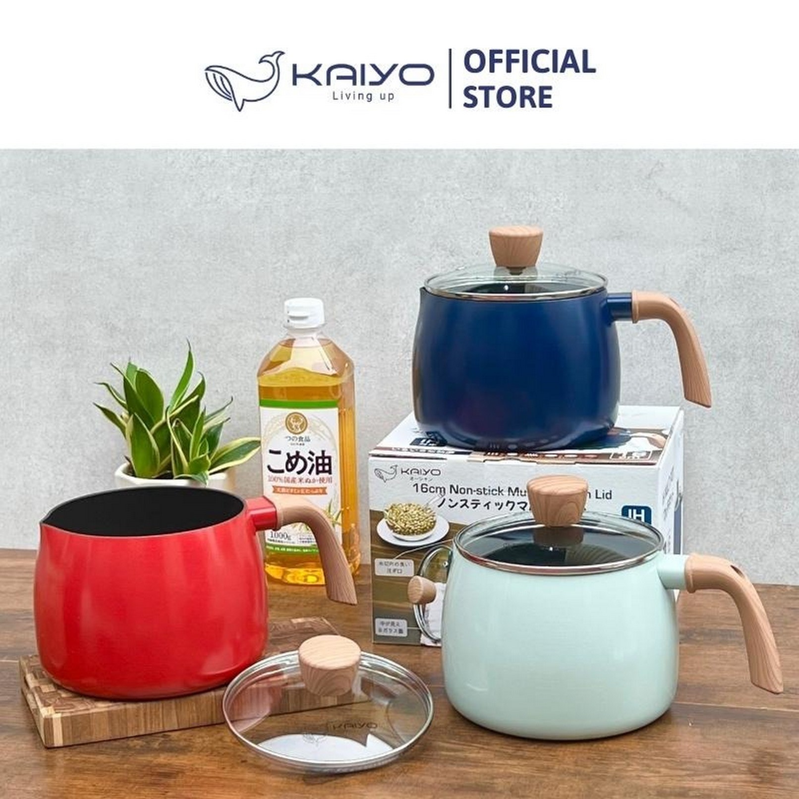 Nồi chiên ngập dầu Kaiyo màu xanh mint