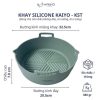 Khay Silicon Kaiyo cho nồi chiên không dầu, lò vi sóng màu xanh