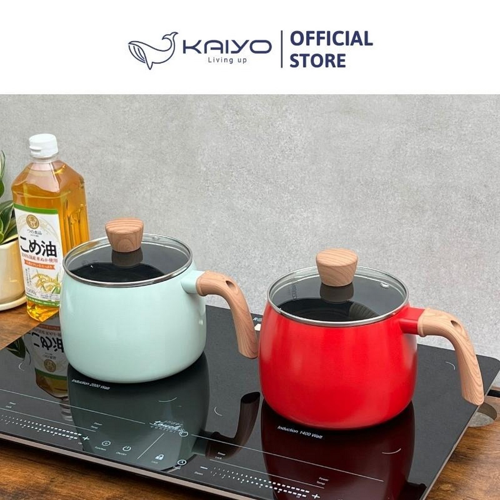 Nồi chiên ngập dầu Kaiyo màu xanh mint