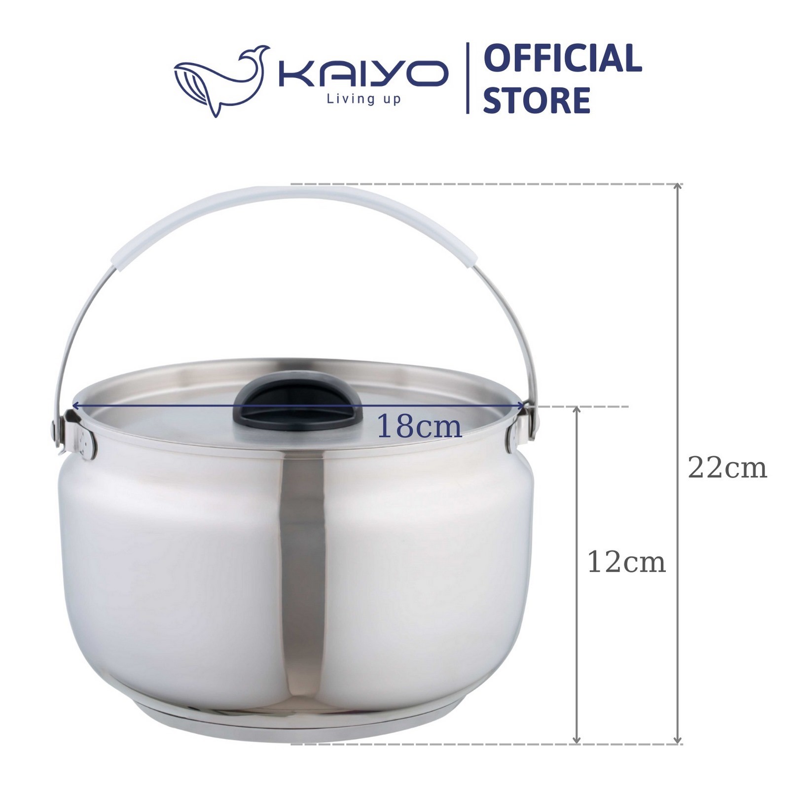 Nồi ủ chân không Kaiyo màu vàng, dung tích 3,0 lít