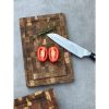 Thớt thái gỗ Teak đầu cây Kaiyo hình chữ nhật 35 x 25 x 2,5cm