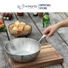 Chảo đúc inox 3 lớp đáy liền sâu lòng Tri-Ply Kaiyo size 26cm