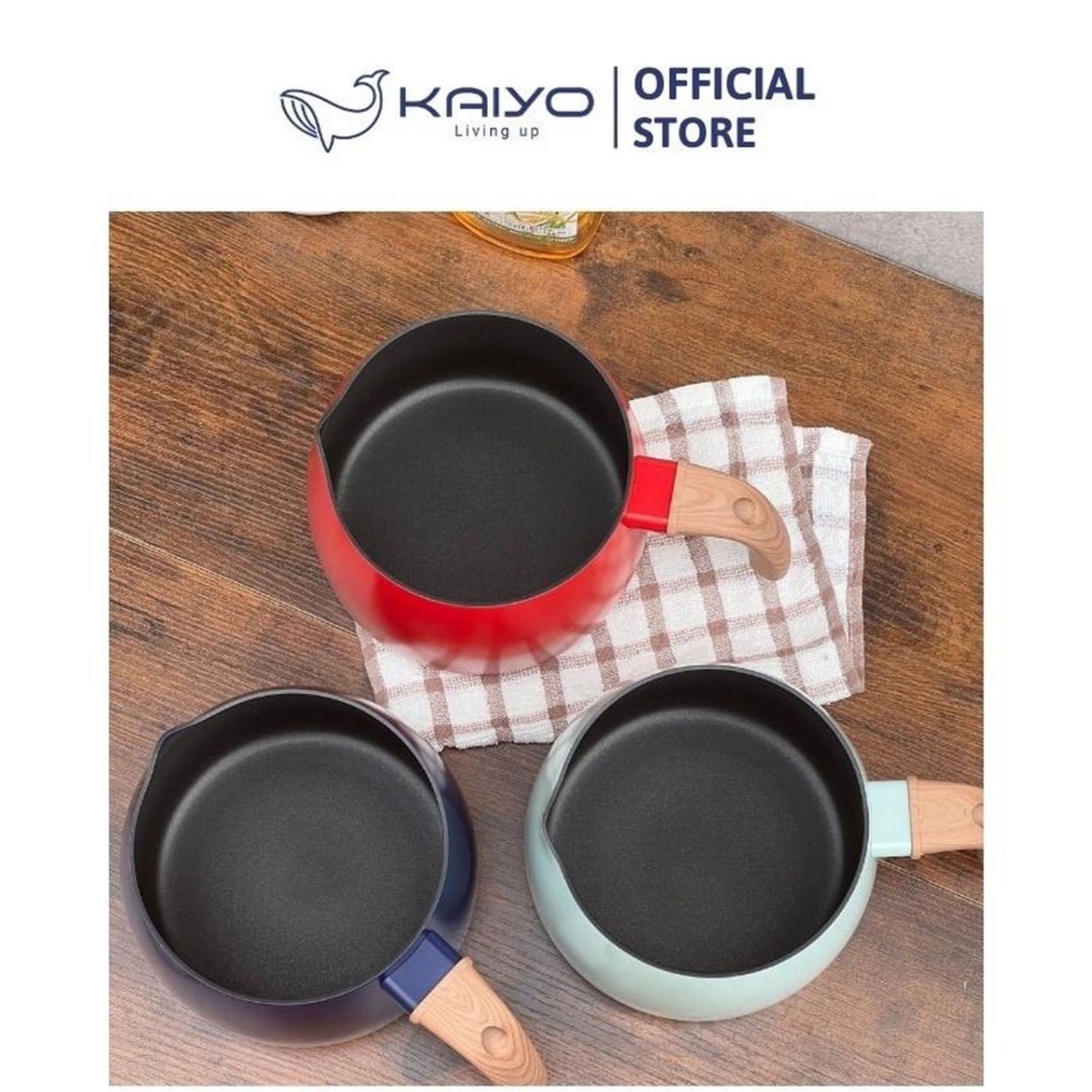 Nồi chiên ngập dầu Kaiyo màu xanh mint