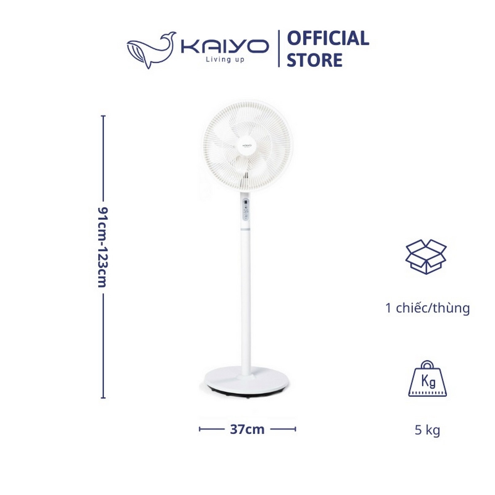 Quạt cây 7 cánh điều khiển từ xa Kaiyo