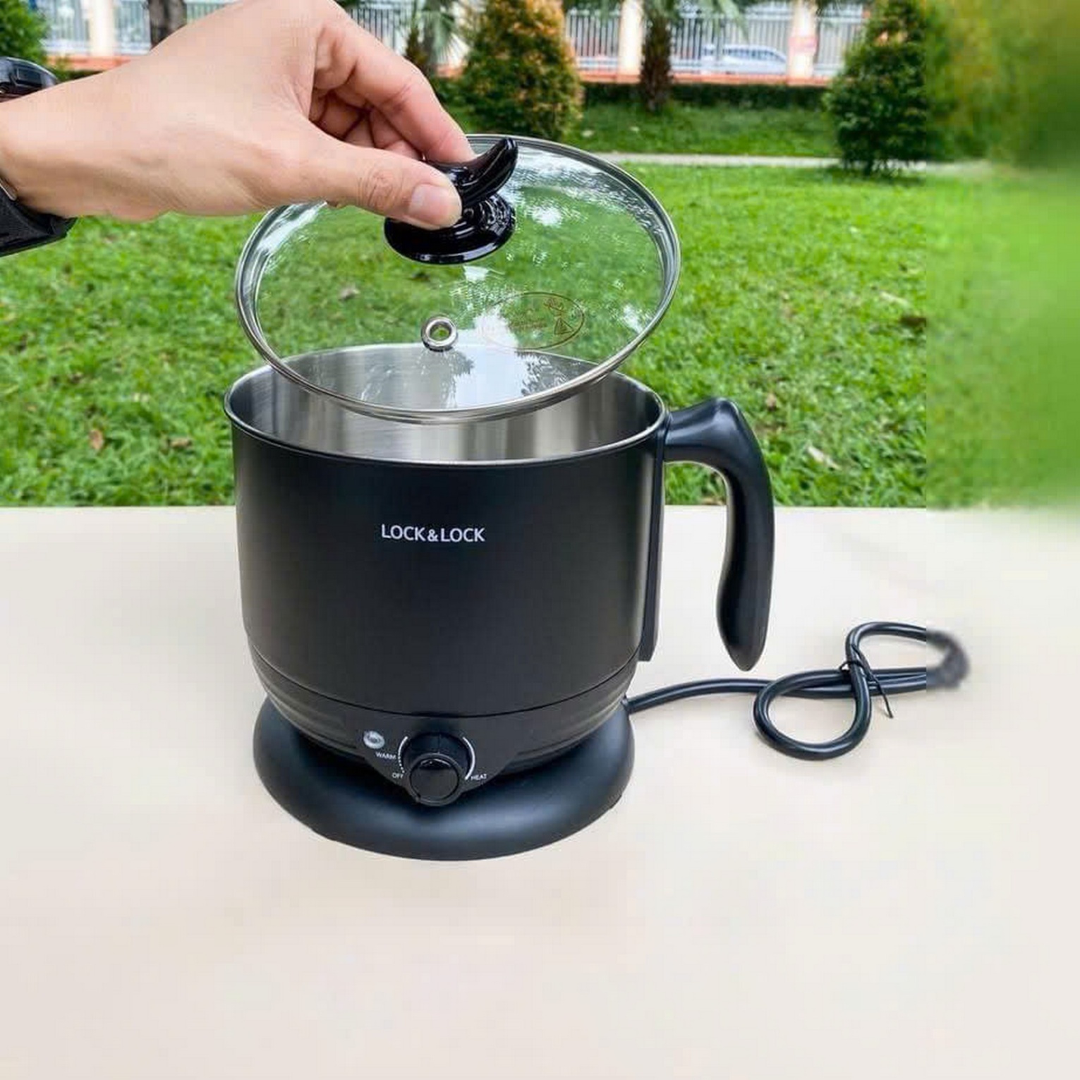 EJP316BLK - Nồi điện đa năng Lock&lock Multi Pot 1,2L, 220V, 50Hz,600W - Màu Đen