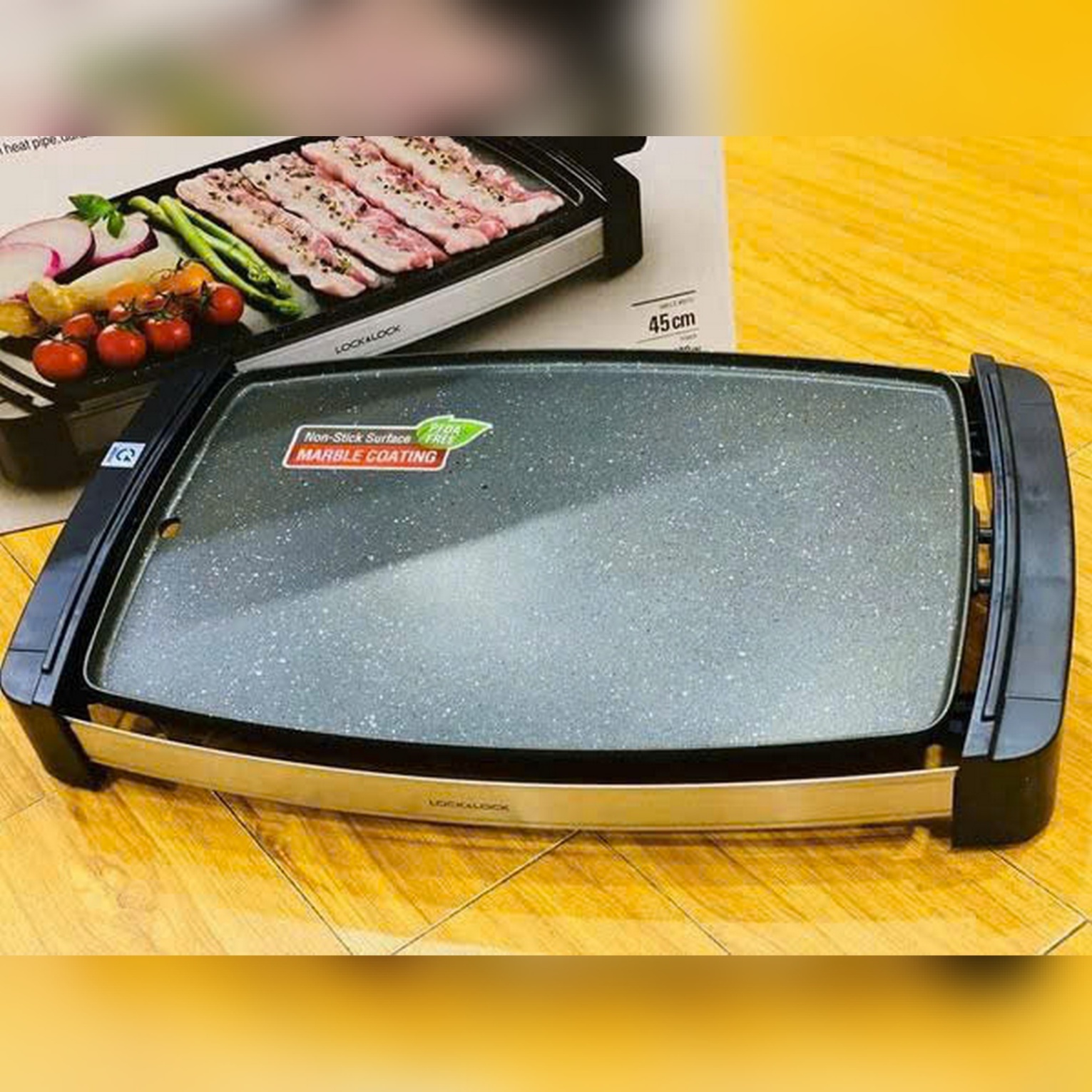 EJG211BLK -Vỉ nướng điện L&L DSA-4525, 580*92*335 mm, 220-240V, AC50-60HZ, 1800-2200W - Màu đen