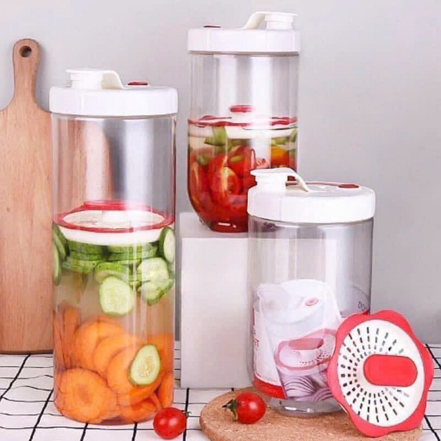 INL412W-Hộp muối dưa cà Interlock-1.3L